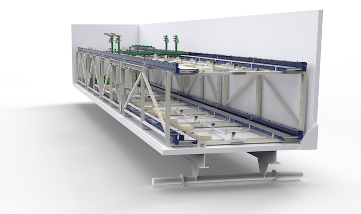 A pre-build design of a CKF industrial automatin trailer platen solution