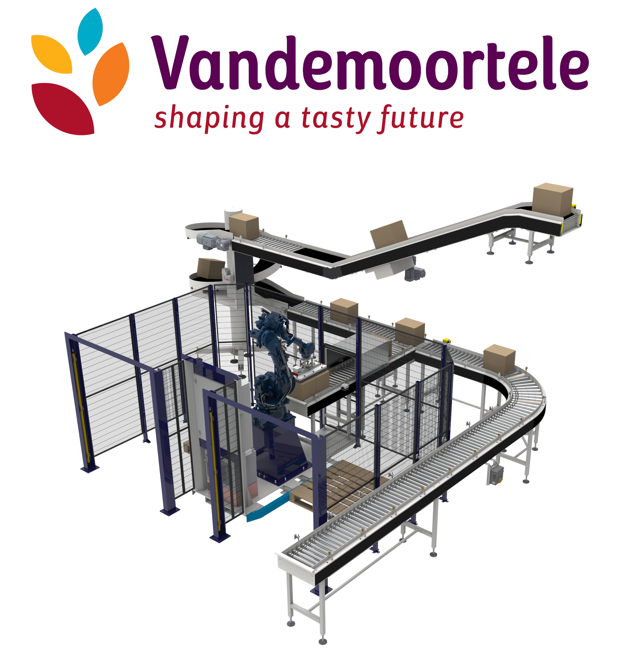 CKF Systems install Standard Robot Palletising cell in leading European food group, Vandemoortele